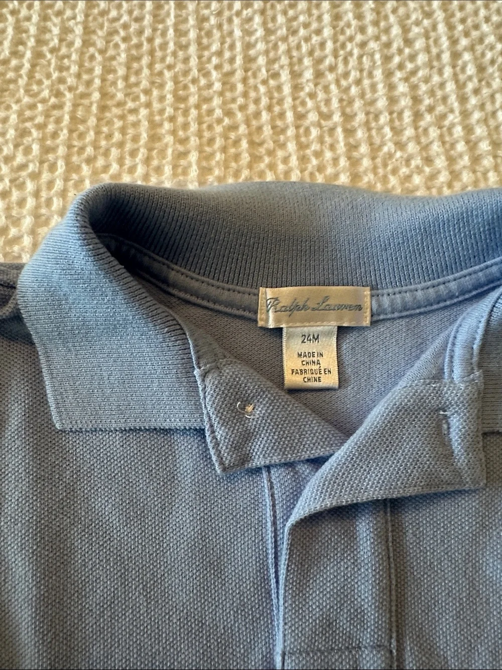 Ralph Lauren Kids Sky Blue Polo with Embroidered Pony